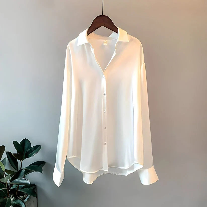 Dame Silke Skjorte Bluse