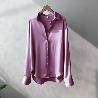Dame Silke Skjorte Bluse