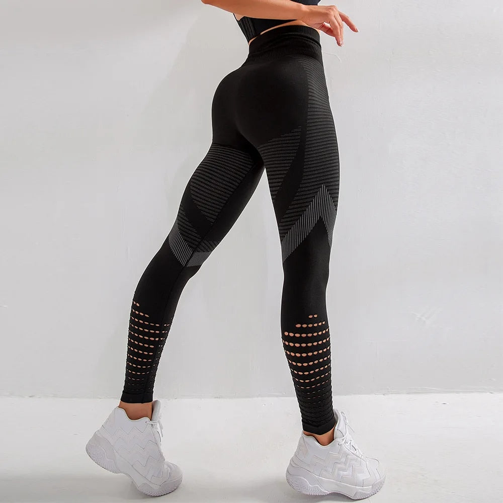 Yoga-bukser med avkortet elastikk for kvinner