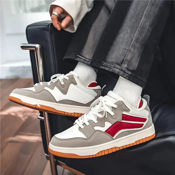Retro joggesko med lav topp og kontrastfargede detaljer