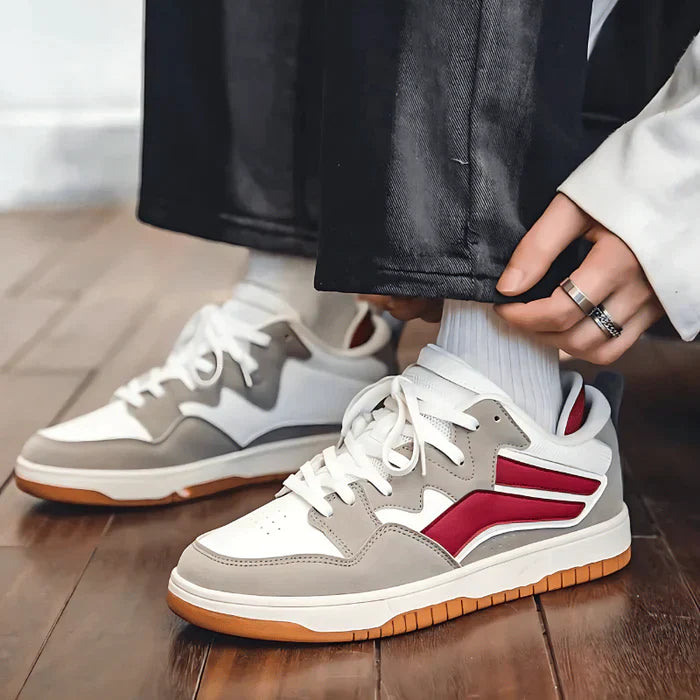 Retro joggesko med lav topp og kontrastfargede detaljer