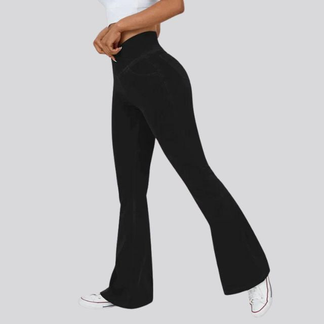 Flare legging med høy midje