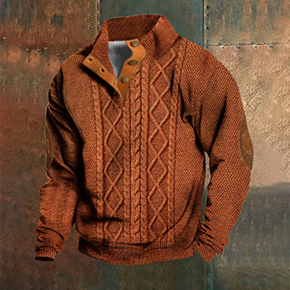 Casual retro kasjmirskjorte for menn