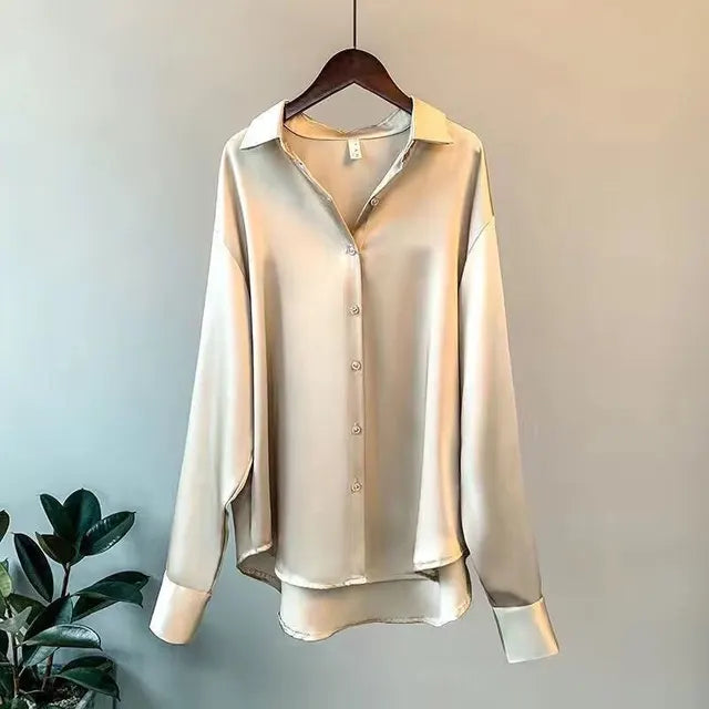 Vintage bluse i sateng