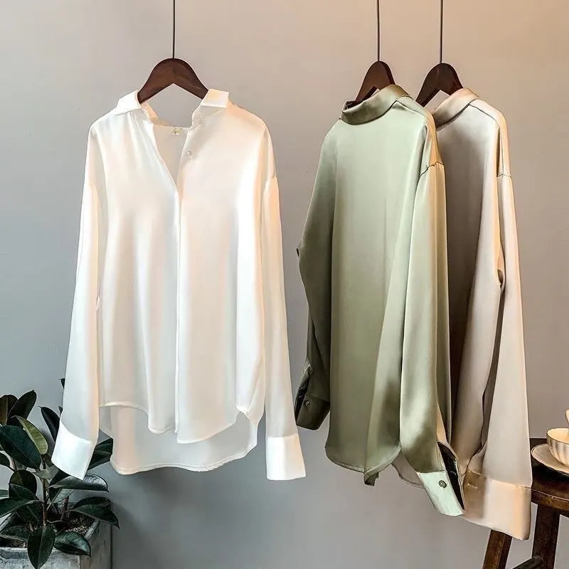 Vintage bluse i sateng