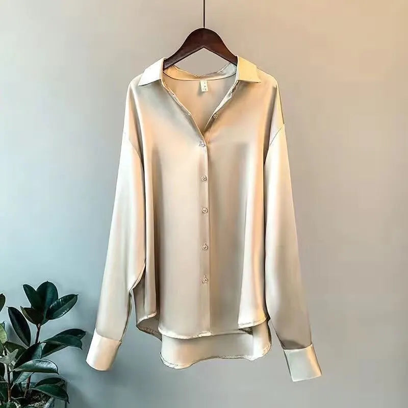 Vintage bluse i sateng