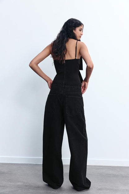 Glitrende Sløyfe Crop Top