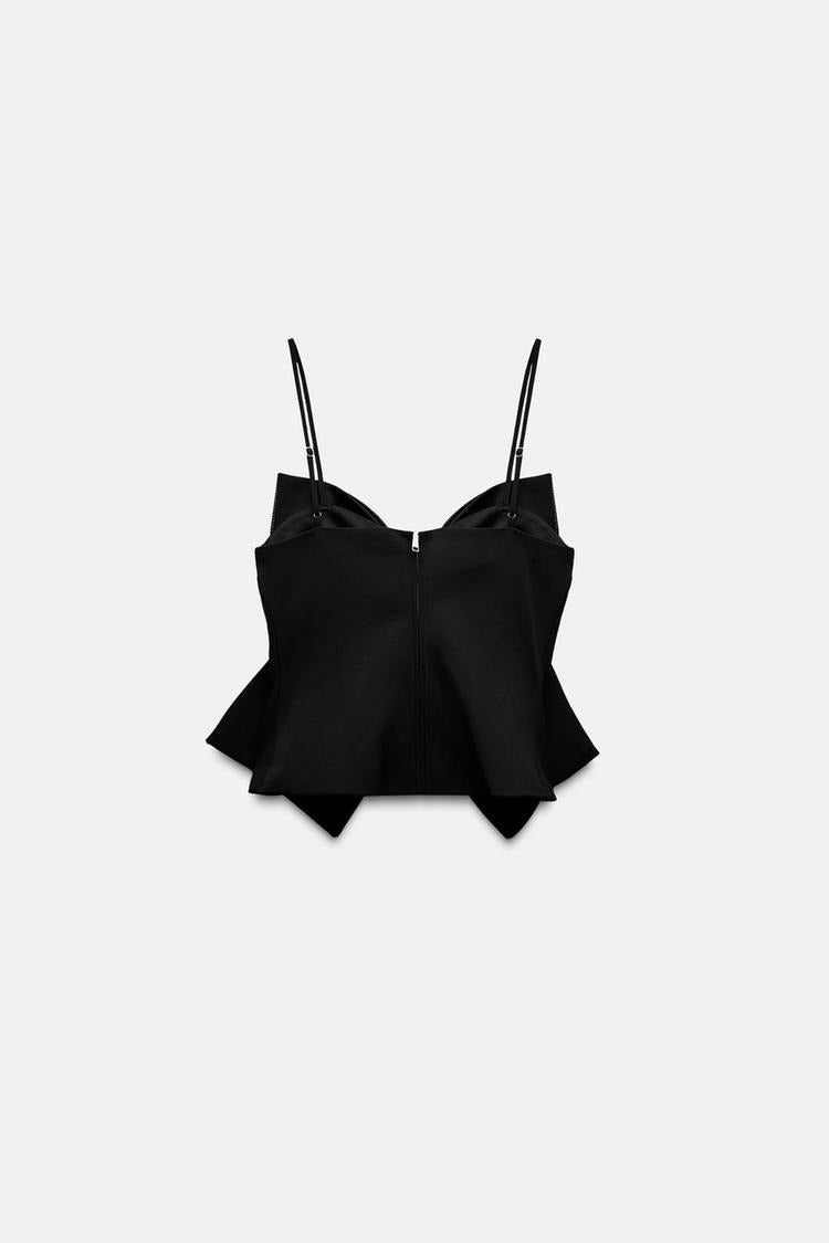 Glitrende Sløyfe Crop Top