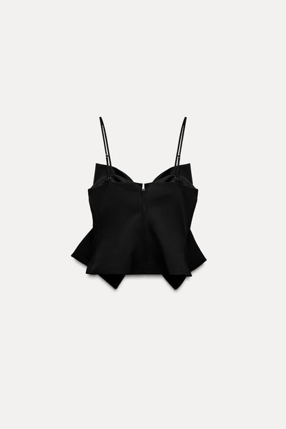 Glitrende Sløyfe Crop Top