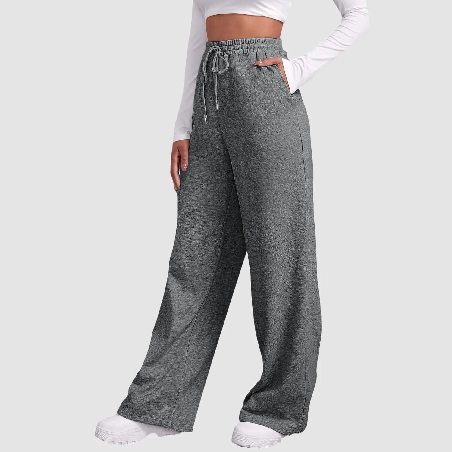 Joggebukser med vidde i bena og fôr