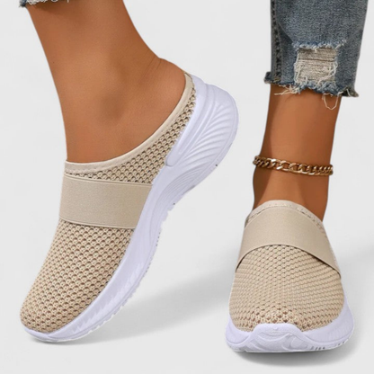 Willa | Pustende slip-on-platåsneakers i mesh