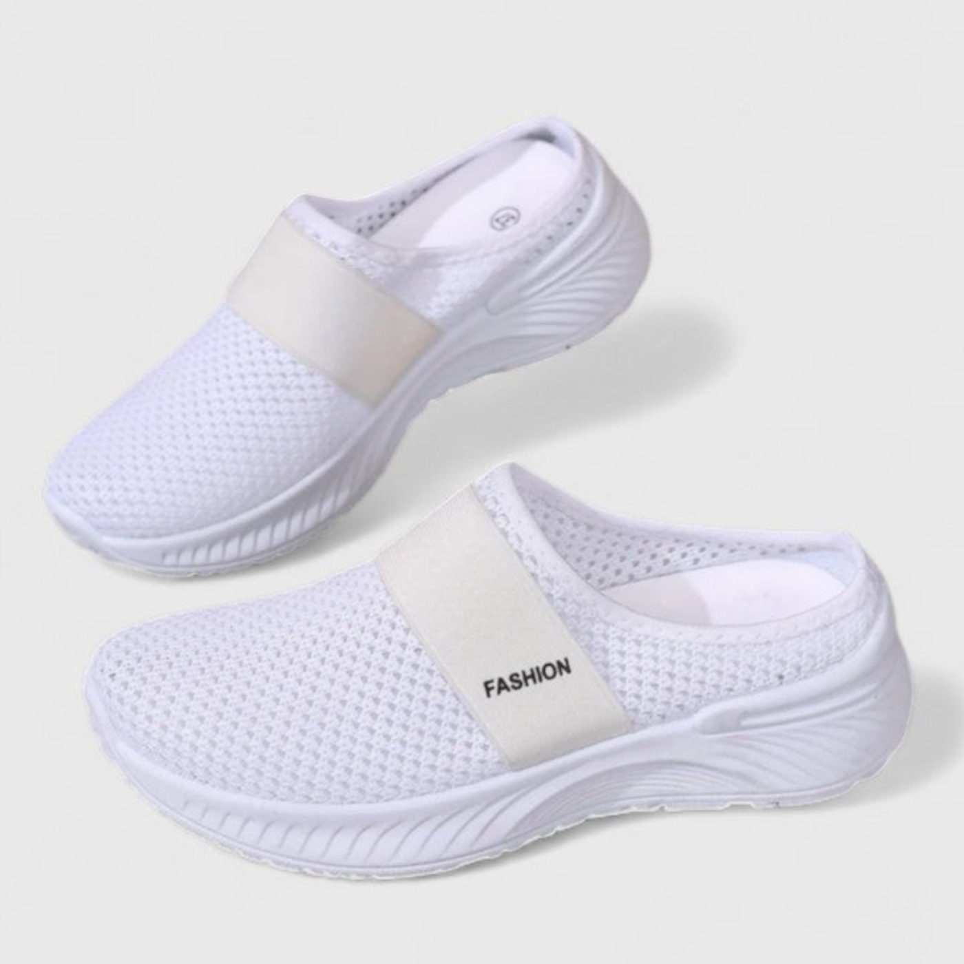 Willa | Pustende slip-on-platåsneakers i mesh