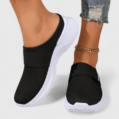 Willa | Pustende slip-on-platåsneakers i mesh