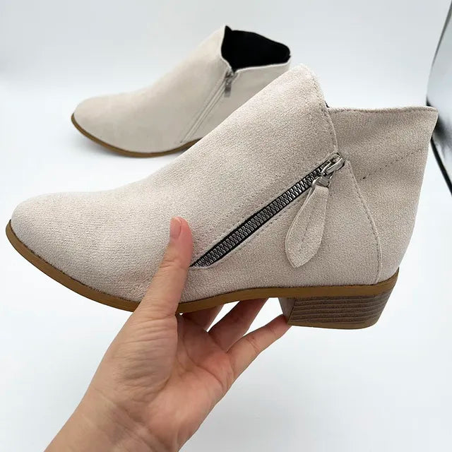 Chelsea Boots i semsket skinn