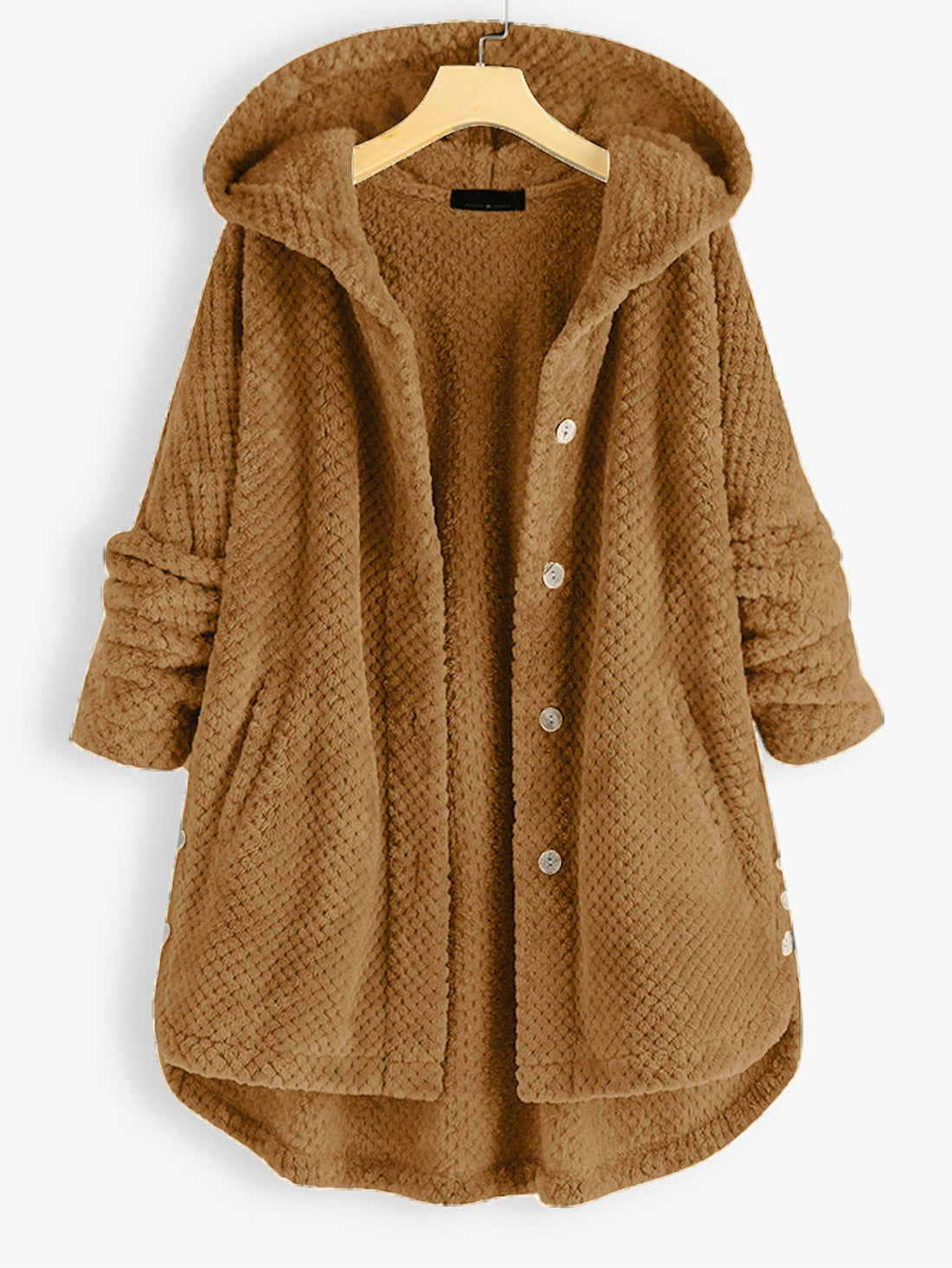 Vendbar vinterjakke med hette i fleece