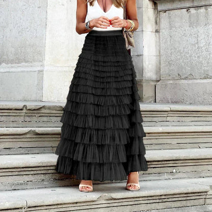Elegant lagdelt skjørt