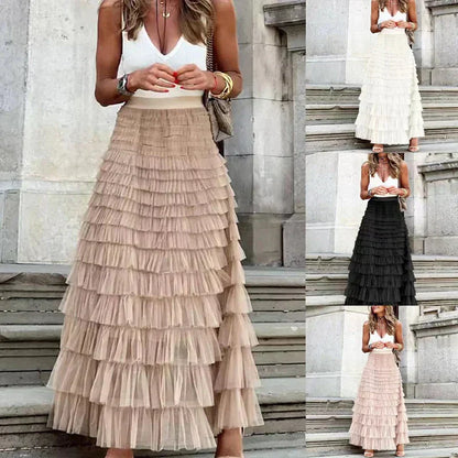 Elegant lagdelt skjørt