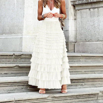 Elegant lagdelt skjørt