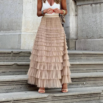 Elegant lagdelt skjørt