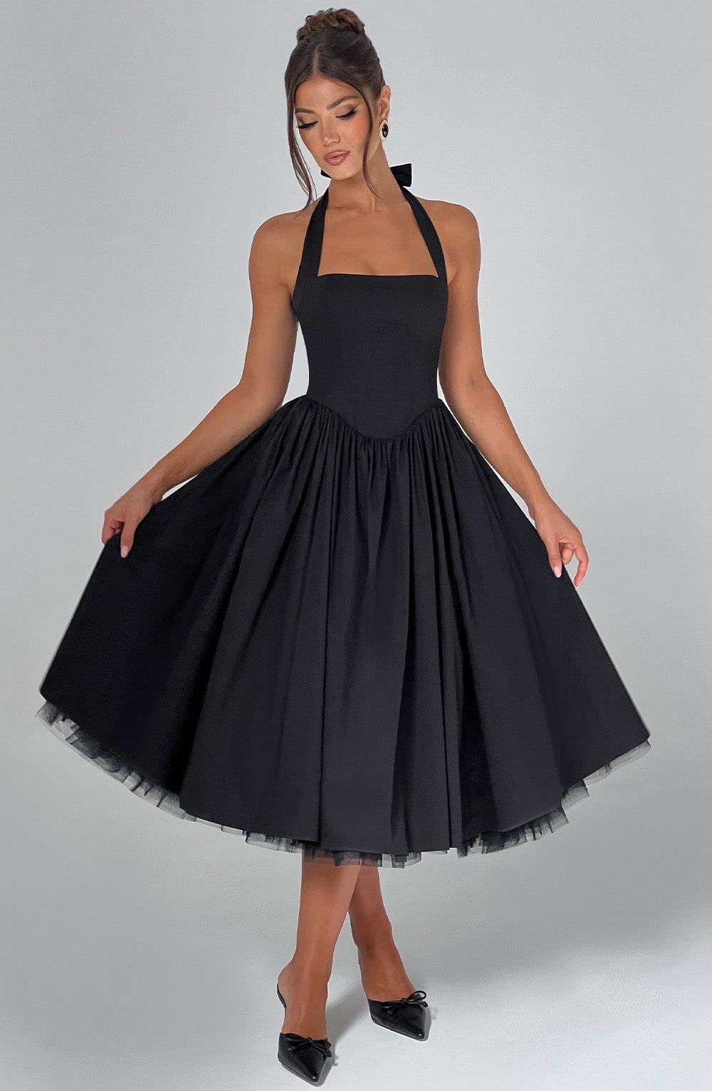 Elegant Esplendor Bryllups Midi Kjole