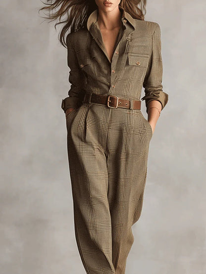 Klaerigo – Elegant rutete buksedress