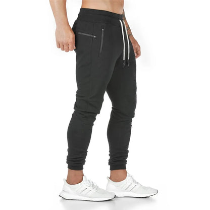 Skinny joggebukse med flere lommer og elastisk midje for menn