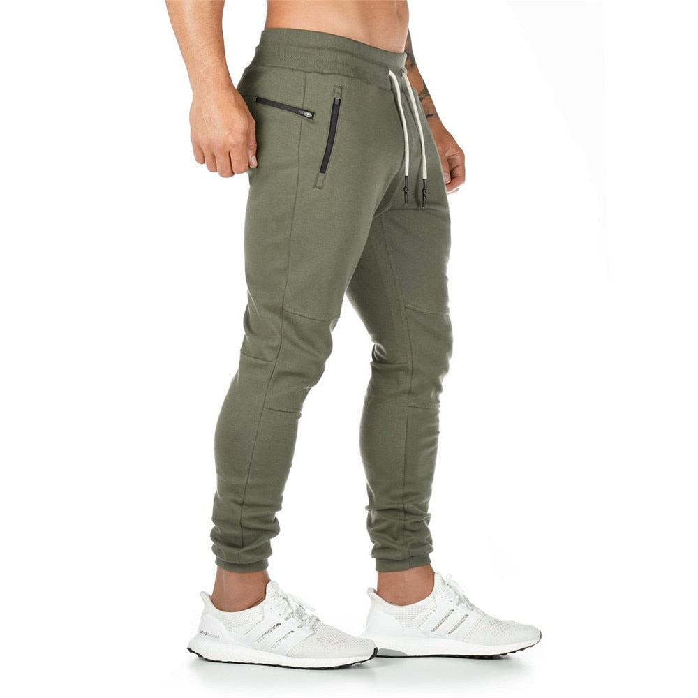 Skinny joggebukse med flere lommer og elastisk midje for menn