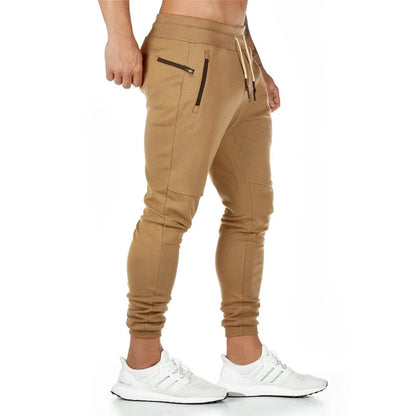 Skinny joggebukse med flere lommer og elastisk midje for menn