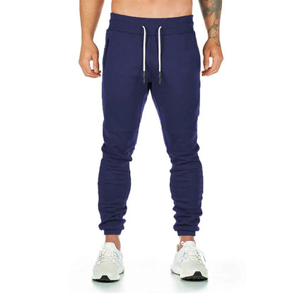 Skinny joggebukse med flere lommer og elastisk midje for menn