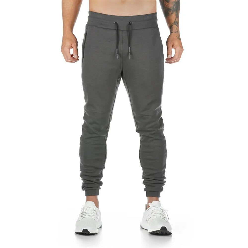 Skinny joggebukse med flere lommer og elastisk midje for menn