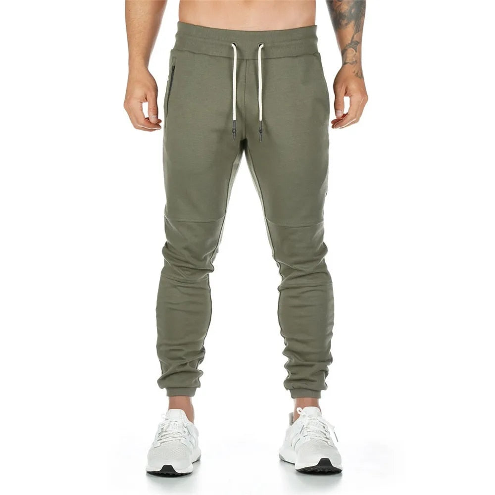 Skinny joggebukse med flere lommer og elastisk midje for menn