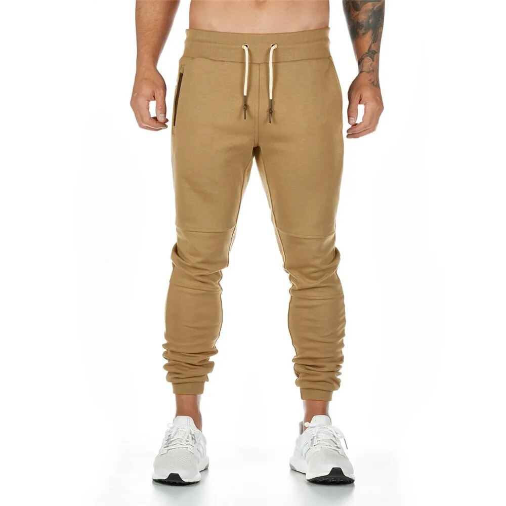 Skinny joggebukse med flere lommer og elastisk midje for menn