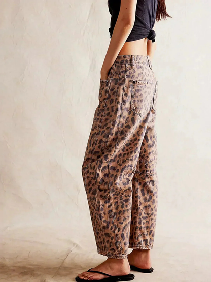 Zara | Barrel leg-bukser i denim med lavt liv