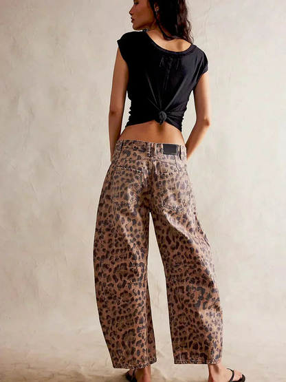 Zara | Barrel leg-bukser i denim med lavt liv