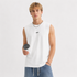 Ermeløs Topp til Herre – Lett og Pustende Singlet med Minimalistisk Design – Hvit