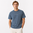 Oversized Stripet T-skjorte til Herre – Sorona® Sommer T-skjorte med Cool Feeling – Lys grågrønn