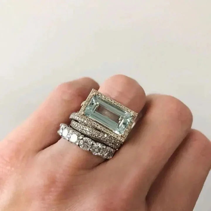 Selene | Vintage sølvringsett med turkis – 6