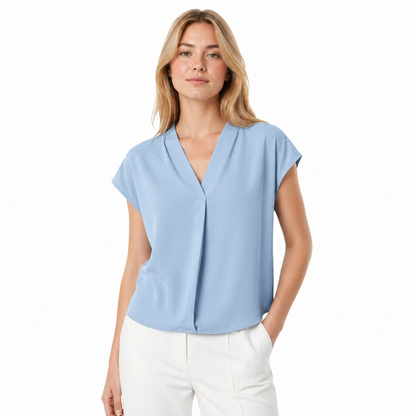 V-hals T-skjorte til Dame – Stretch &amp; Minimalistisk Design