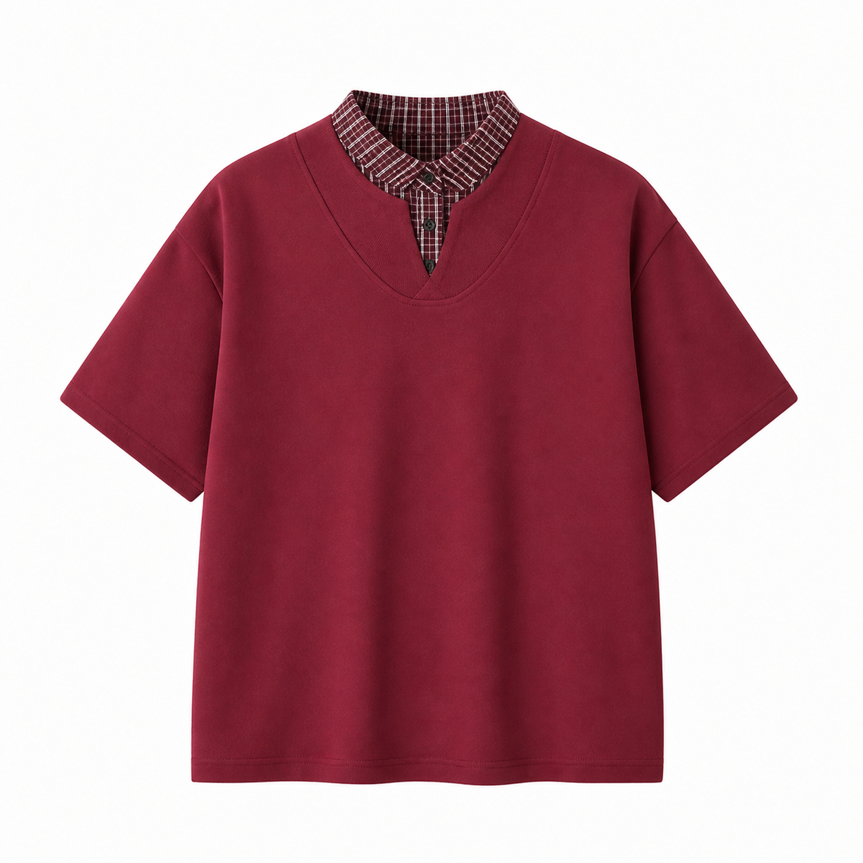 Dobbel-Lag T-skjorte til Herre – Trendy 2-i-1 Design i Koreansk Stil