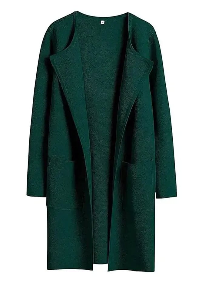 Ny klassisk frakk cardigan med revers
