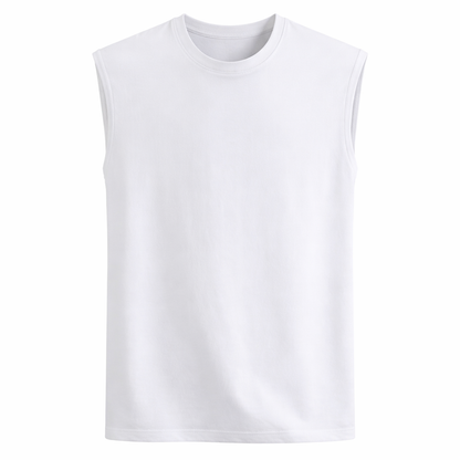 Bomullssinglet til Herre – 100% Bomull, Slim Fit &amp; Perfekt for Trening