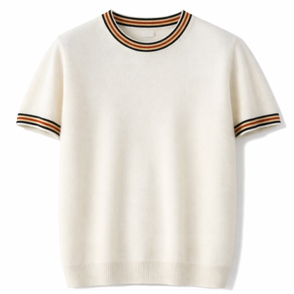 Strikket Ull T-skjorte til Herre – 100% Ull, Business Casual &amp; Løs Passform