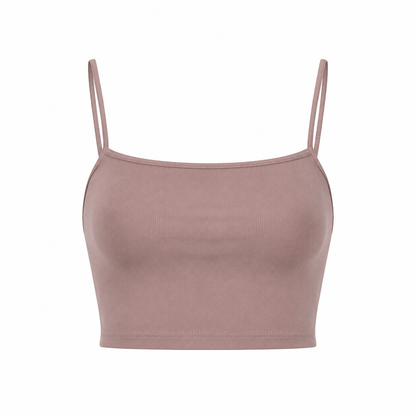 Svart Halter Crop Top til Dame – Ryggløs Sommertopp med Minimalistisk Design