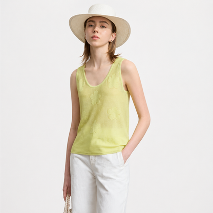 Strikket Camisole til Dame – U-hals &amp; Elegant Sommer Basic