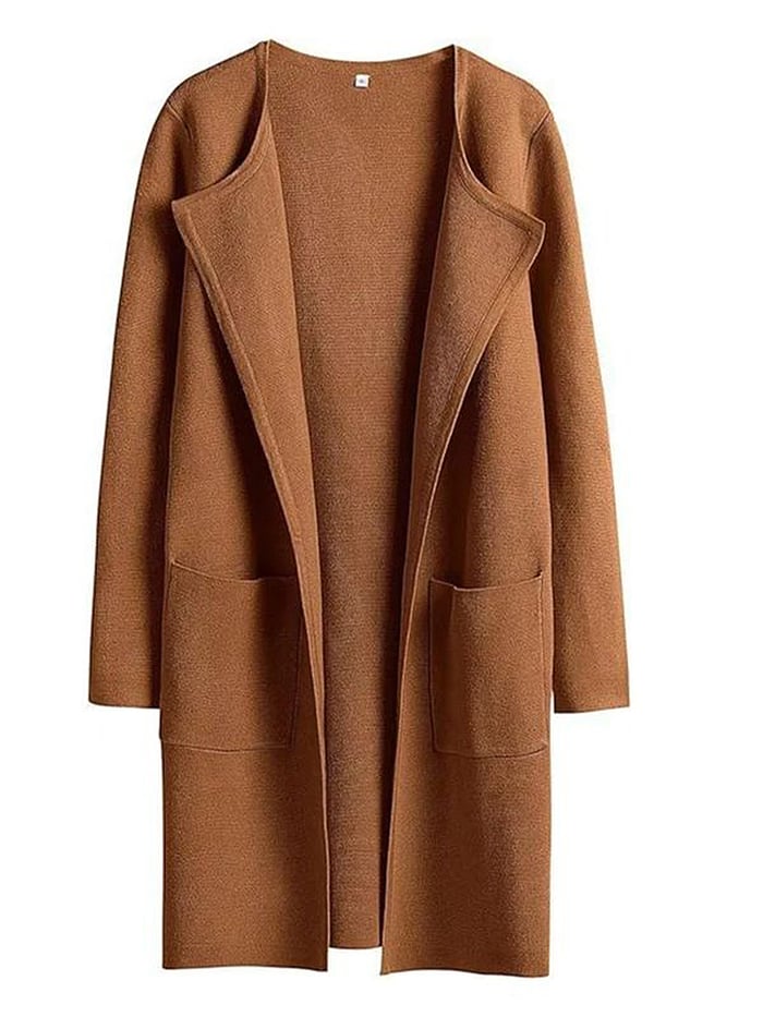 Ny klassisk frakk cardigan med revers