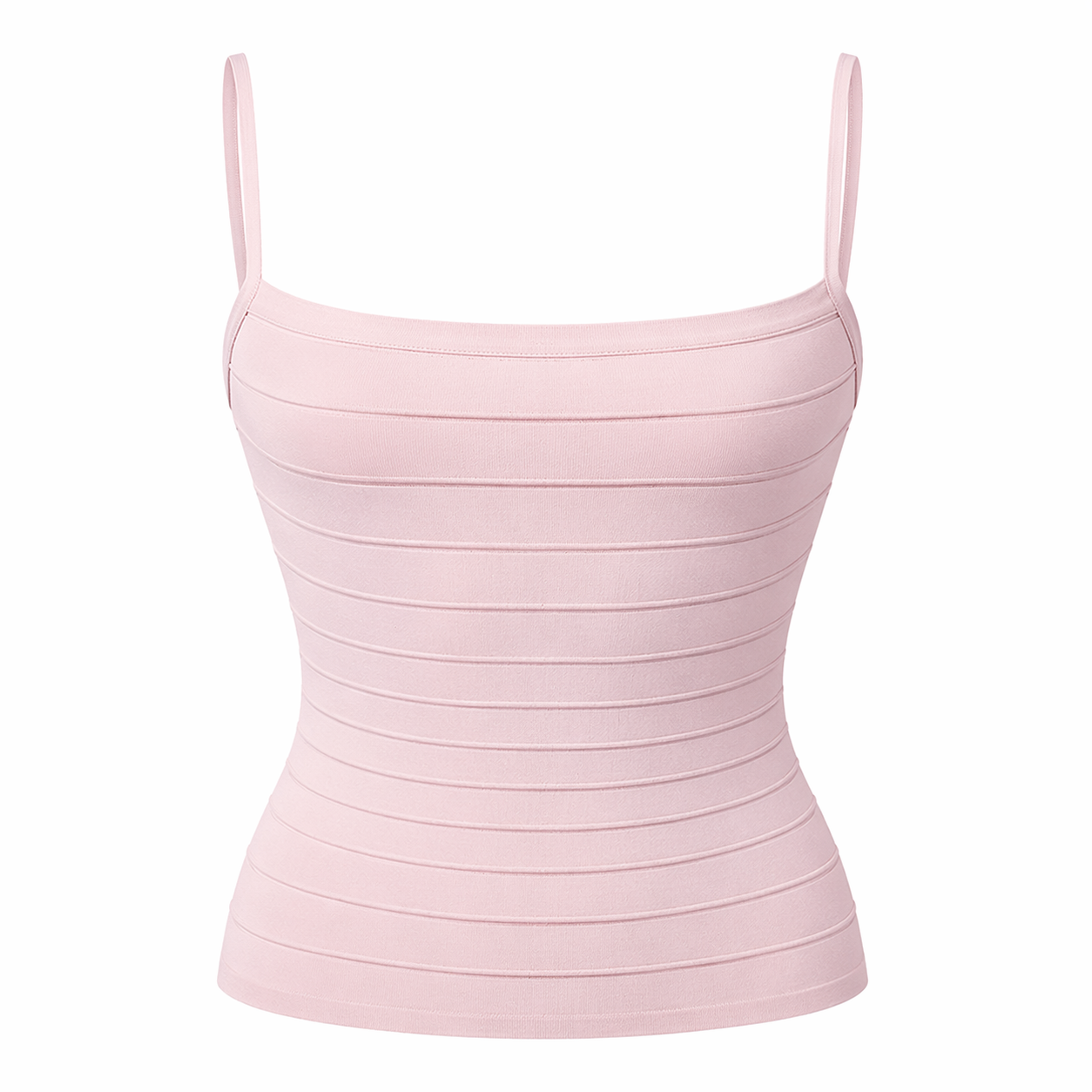 Stripet Singlet til Dame – Tettsittende Crop Topp med Elastisk Midje