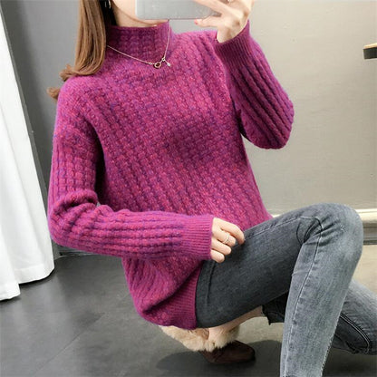 Kabelstrikket turtleneck genser