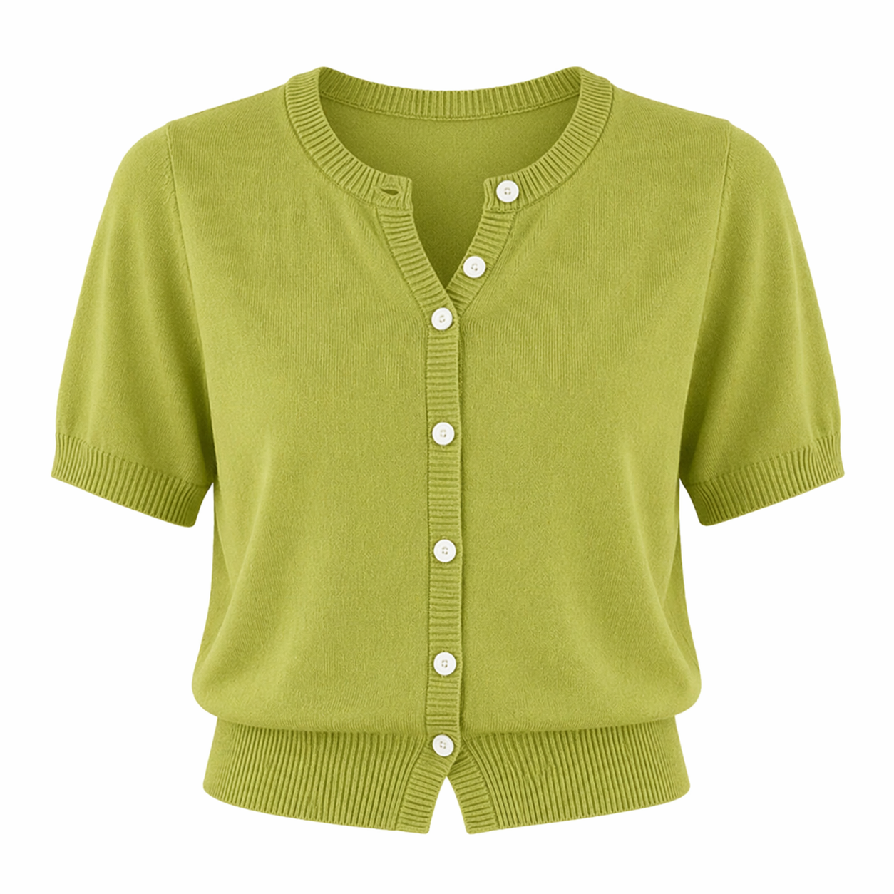 V-hals Topp til Dame – Mock Two-Piece Design &amp; Slim Fit Sommerstil