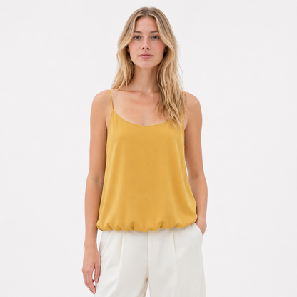 Sateng Camisole til Dame – U-hals &amp; Elegant Spagettistropp Topp