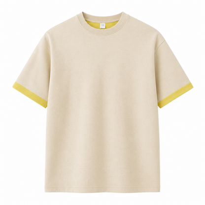 Kraftig T-skjorte til Herre – 260g Oversized med Drop Shoulder